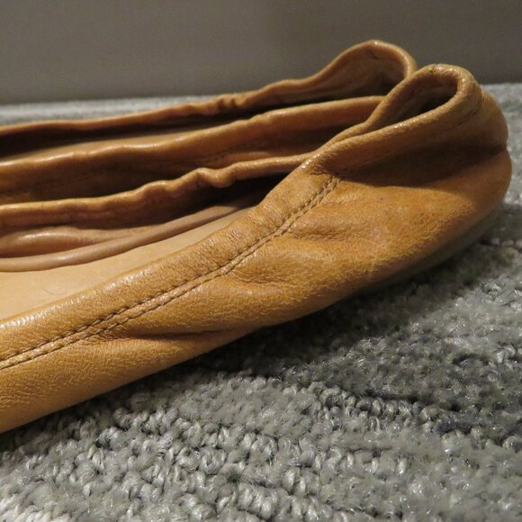 COACH Delphine Leather Buckle Ballet Flats in Black Tan Quiet Luxury Size US 8.5 - Picture 4 of 13